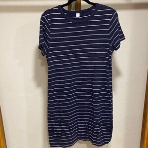 Old Navy Navy and White Striped Mini Dress